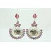 Women's 925 Sterling Silver long dangle Earrings Red Onyx Gem stones 3.2 inch